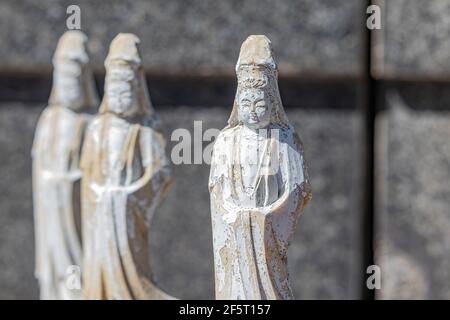 Massa prodotta, piccole, vesciche e una volta bianche, vi si trovano statue per commemorare i piloti caduti durante la seconda guerra mondiale su un monumento, vicino alla città di Ibusuki. Foto Stock