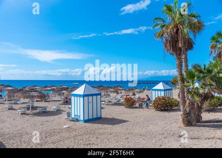 Playa del Duque a Tenerife, Isole Canarie, Spagna. Foto Stock