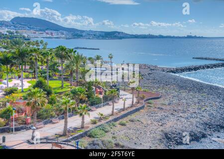Hotel di vacanza a Costa Adeje, Tenerife, Isole Canarie, Spagna. Foto Stock