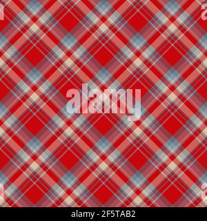 Controllare la ripetizione senza giunture della plaid. Sfondo vettoriale di ornamento tessile. Design in tessuto piatto. Tartan. Illustrazione Vettoriale