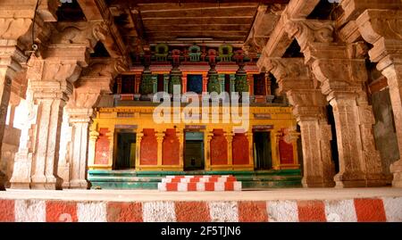 Il Tempio di Tiruchirappalli-Jambukeswara è uno dei Panchabhootas (che significa i 5 elementi naturali) e rappresenta l'acqua. Foto Stock