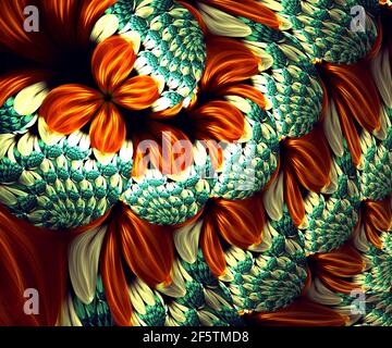 Generata da Computer grafica frattale per arte creativa,design e intrattenimento Foto Stock