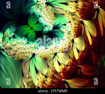 Generata da Computer grafica frattale per arte creativa,design e intrattenimento Foto Stock