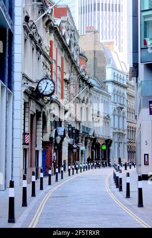 Throgmorton Street, città di Londra Foto Stock