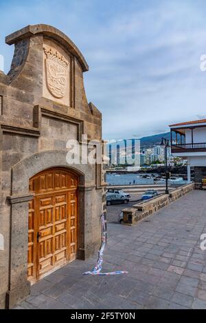 Batteria di Santa Barbara a Puerto de la Cruz, Tenerife, Isole Canarie, Spagna. Foto Stock