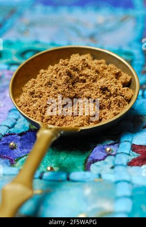 Garam Masala, polvere di spezie indiane, miscela di spezie, cucchiaio Foto Stock