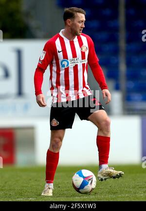 Sunderland's Aiden McGeady durante la partita Sky Bet League One al Memorial Stadium di Bristol. Data immagine: Sabato 27 marzo 2021. Foto Stock