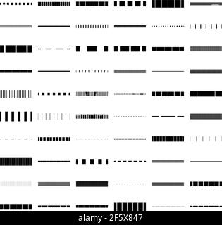 Set di linee tratteggiate ripetibili orizzontalmente: Illustrazione vettoriale di Stock, grafica clip art Illustrazione Vettoriale