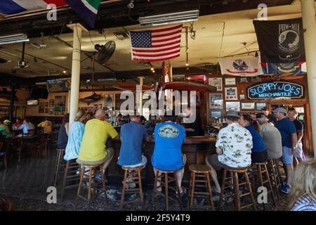 All'interno dello Sloppy Joe's Bar in Duval Street a Key Stati Uniti della Florida occidentale Foto Stock