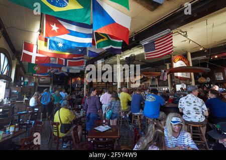 All'interno dello Sloppy Joe's Bar in Duval Street a Key Stati Uniti della Florida occidentale Foto Stock