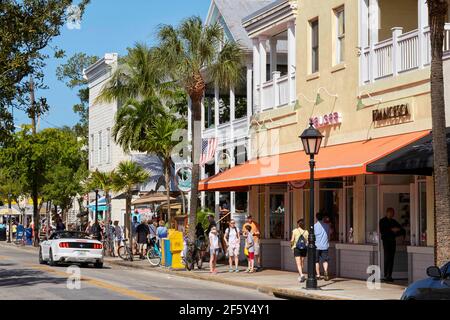 Duval St a Key West Florida USA Foto Stock