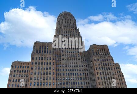 Il municipio di Buffalo, alto 378 metri, è sede del governo municipale, uno degli edifici municipali più grandi e più alti degli Stati Uniti Foto Stock