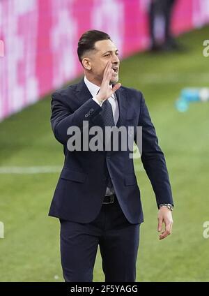 MIREL RADOI, allenatore, allenatore Romania, nella partita ROMANIA, Germania. , . WM quali, Stagione 2020/2021, 28 marzo 2021 a Bucarest, Bucarest, Romania. Credit: Peter Schatz/Alamy Live News Foto Stock