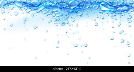 Acqua bollente sfondo astratto con bolle d'aria Illustrazione Vettoriale