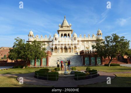 Il Jaswant Thada cenotaph a Jodhpur, Rajasthan, India. Foto Stock