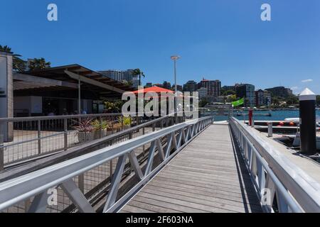 The Lookout, Elizabeth Bay, Sydney, Australia. Spettacolari vedute del porto dal Lookout Cafe. Foto Stock