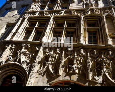 La Maison des Tetes, Valence, Drome, Francia Foto Stock