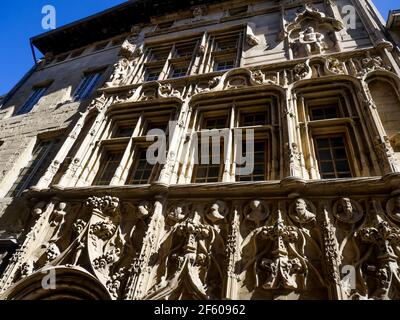 La Maison des Tetes, Valence, Drome, Francia Foto Stock