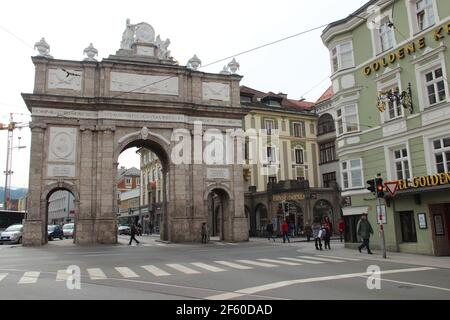 L'Arco di Trionfo di Innsbruck, Austria Foto Stock