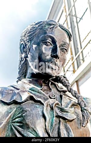 Berlino, Bahnhof Friedrichstrasse, Denkmal Kindertransport; Berlin, la stazione Friedrichstrasse, trasporto bambini memorial, Foto Stock