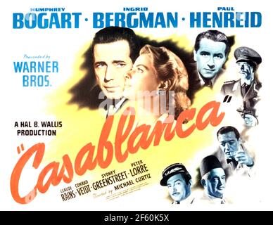 CASABLANCA 1942 Warner Bros film Foto Stock