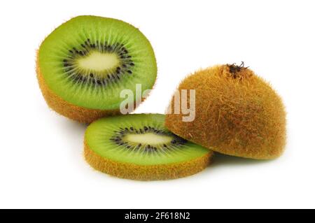 Kiwi isolato su uno sfondo bianco Foto Stock