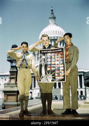 Seconda guerra mondiale, le Nazioni Unite lottano per la libertà Foto Stock