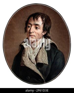 Jean-Paul Marat, Francese rivoluzionario Foto Stock