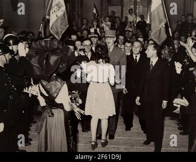 Liberazione di Parigi, generale Charles De Gaulle, 1944 Foto Stock