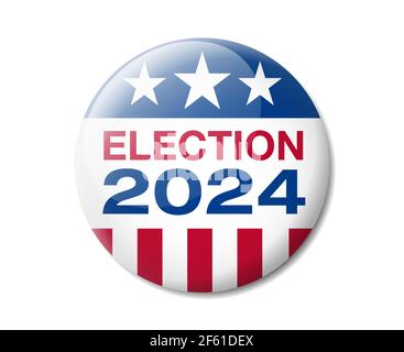 Illustrazione vettoriale di un badge per la presidenza americana del 2024 elezione Illustrazione Vettoriale