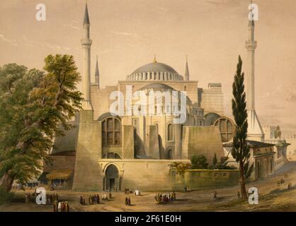 Hagia Sophia, Istanbul, Turchia, 1852 Foto Stock