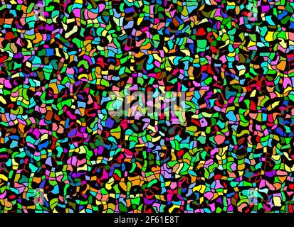 astratto multicolore dipinti mosaici mosaico patchwork sfondi Foto Stock