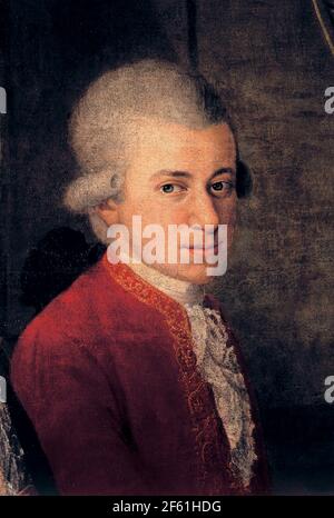 Wolfgang Amadeus Mozart, il compositore austriaco Foto Stock