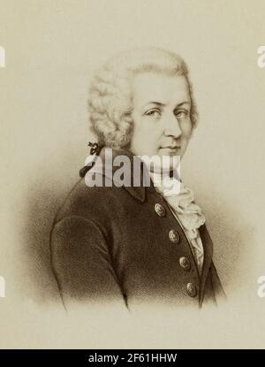 Wolfgang Amadeus Mozart, il compositore austriaco Foto Stock