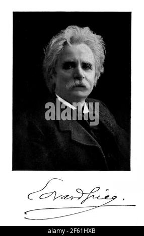 Edvard Grieg, compositore norvegese Foto Stock