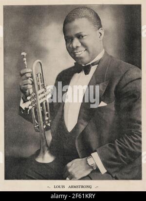 Louis Armstrong, American musicista jazz Foto Stock