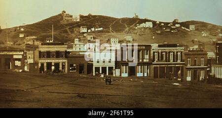 San Francisco, era della corsa all'oro, 1851 Foto Stock