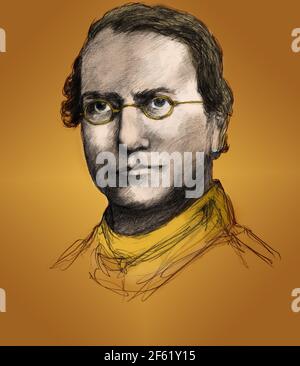 Gregor Mendel, padre della genetica Foto Stock