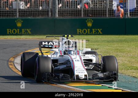 STROLL Lance (CAN) Williams f1 Mercedes FW40 action18 STROLL Lance (CAN) Williams F1 Mercedes FW40 azione durante il campionato di Formula 1 2017 a Melbourne, gara Australia Grand Prix, dal 23 al 26 marzo - Foto Frederic le Floc'h / DPPI Foto Stock