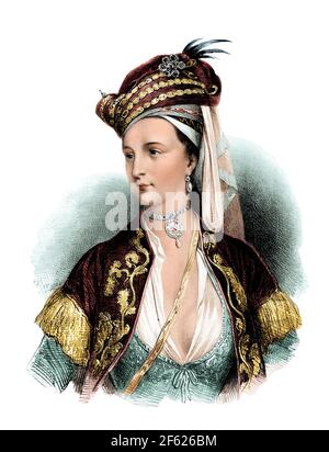 Mary Wortley Montagu, autore e poeta inglese Foto Stock