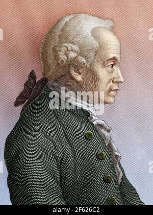 Immanuel Kant, filosofo tedesco Foto Stock