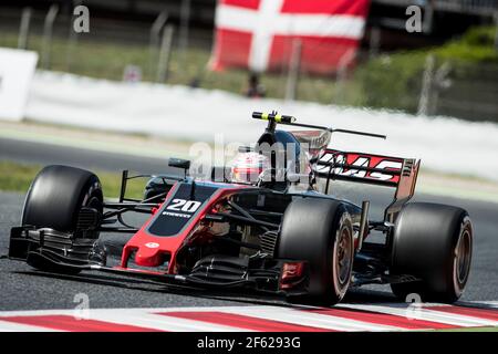 MAGNUSSEN Kevin (dnk) Haas VF-17 Ferrari Haas F1 team, azione durante il Gran Premio di Spagna, a Barcellona Catalunya dal 11 al 14 maggio - Foto: Xavi Bonilla / DPPI Foto Stock