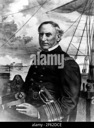 David Farragut, eroe navale americano Foto Stock