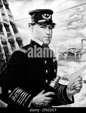 David Farragut, eroe navale americano Foto Stock