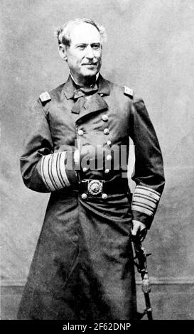 David Farragut, eroe navale americano Foto Stock