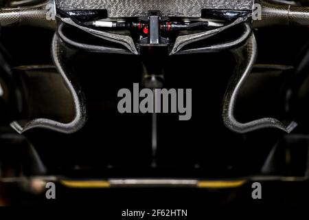 McLaren Honda MCL32 dettagli aerodinamici del pavimento, azione durante il Campionato del mondo di Formula uno 2017, Gran Premio di Singapore dal 14 al 17 settembre a Singapour - Foto Florent Gooden / DPPI Foto Stock