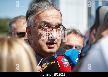 MARCHIONNE Sergio (ita) Ferrari presidente, ritratto d'ambiente durante il campionato del mondo di Formula 1 FIA 2017, Gran Premio d'Italia, a Monza dal 1 al 3 settembre - Foto Francois Flamand/DPPI Foto Stock