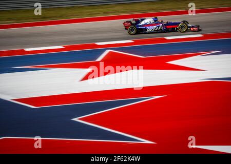 26 KVYAT Daniil (rus) Toro Rosso Ferrari STR12 team Toro Rosso, azione durante il Campionato del mondo di Formula uno 2017, Gran Premio degli Stati Uniti d'America dal 19 al 22 ottobre ad Austin, Texas, USA - Foto DPPI Foto Stock