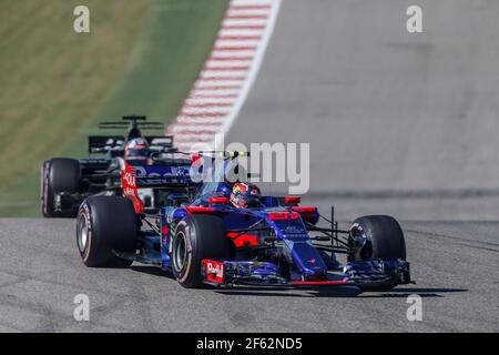 26 KVYAT Daniil (rus) Toro Rosso Ferrari STR12 team Toro Rosso, azione durante il Campionato del mondo di Formula uno 2017, Gran Premio degli Stati Uniti d'America dal 19 al 22 ottobre ad Austin, Texas, USA - Foto Francois Flamand/DPPI Foto Stock