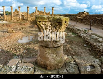 Antiche rovine nel parco archeologico di Paphos Cipro Foto Stock